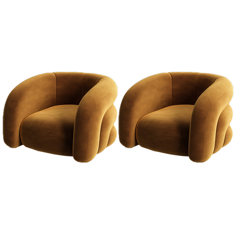 Scandinavian 34.64"Wide Solid Color Sloped Arms Sponge Armchair