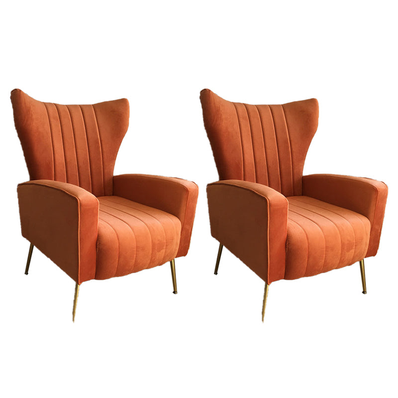 Scandinavian 30"Wide Sewn Pillow Back Square Arm Wingback Chair