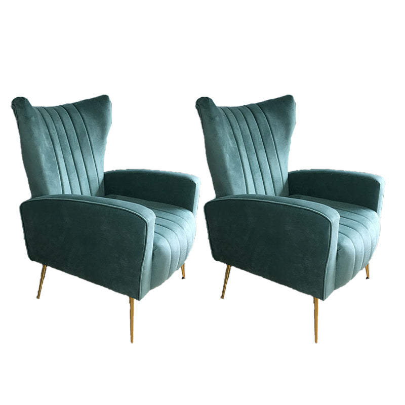 Scandinavian 30"Wide Sewn Pillow Back Square Arm Wingback Chair