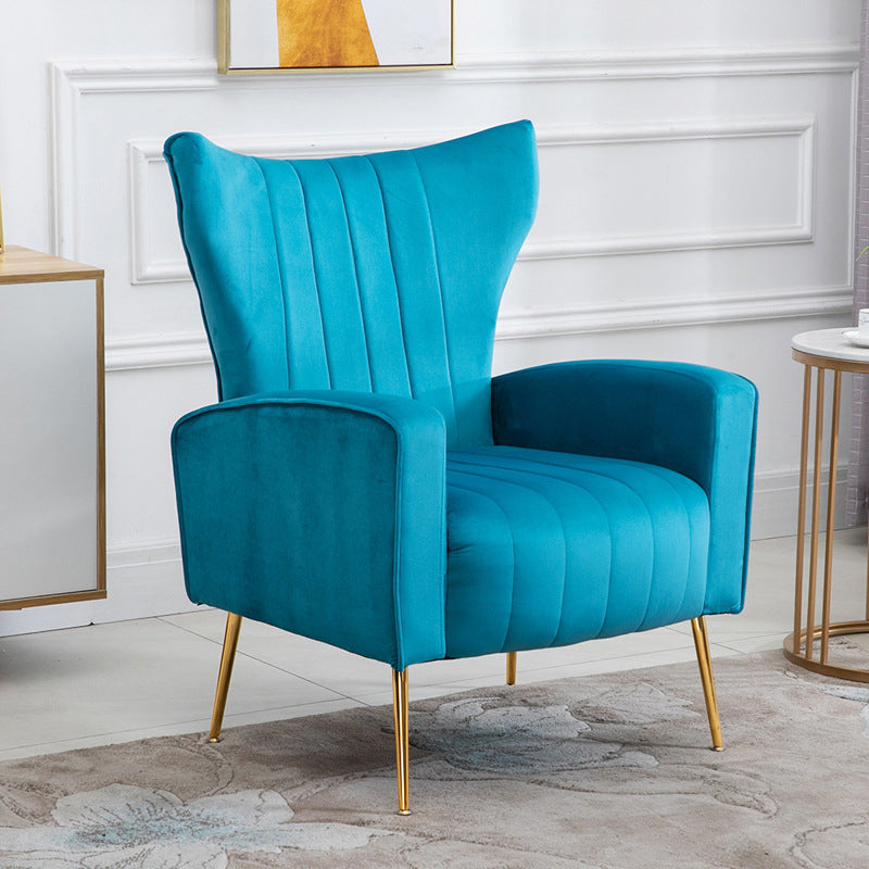 Scandinavian 30"Wide Sewn Pillow Back Square Arm Wingback Chair