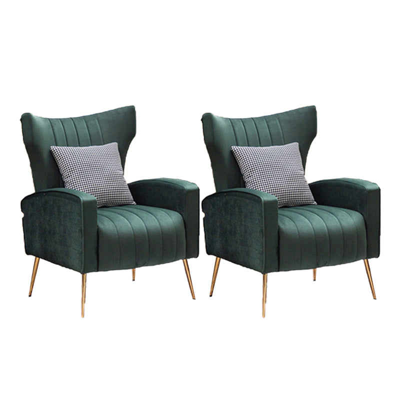 Scandinavian 30"Wide Sewn Pillow Back Square Arm Wingback Chair