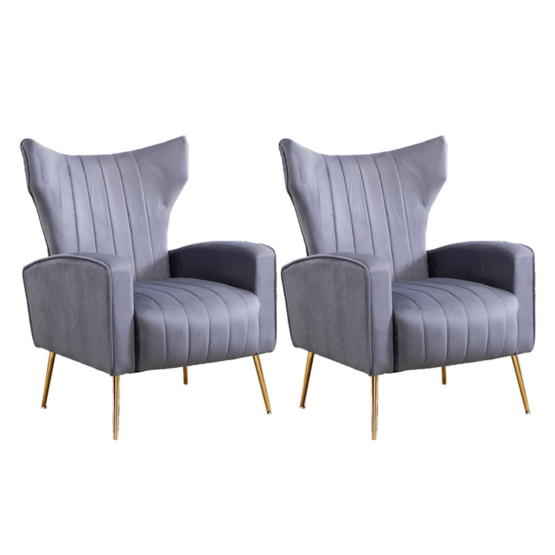 Scandinavian 30"Wide Sewn Pillow Back Square Arm Wingback Chair