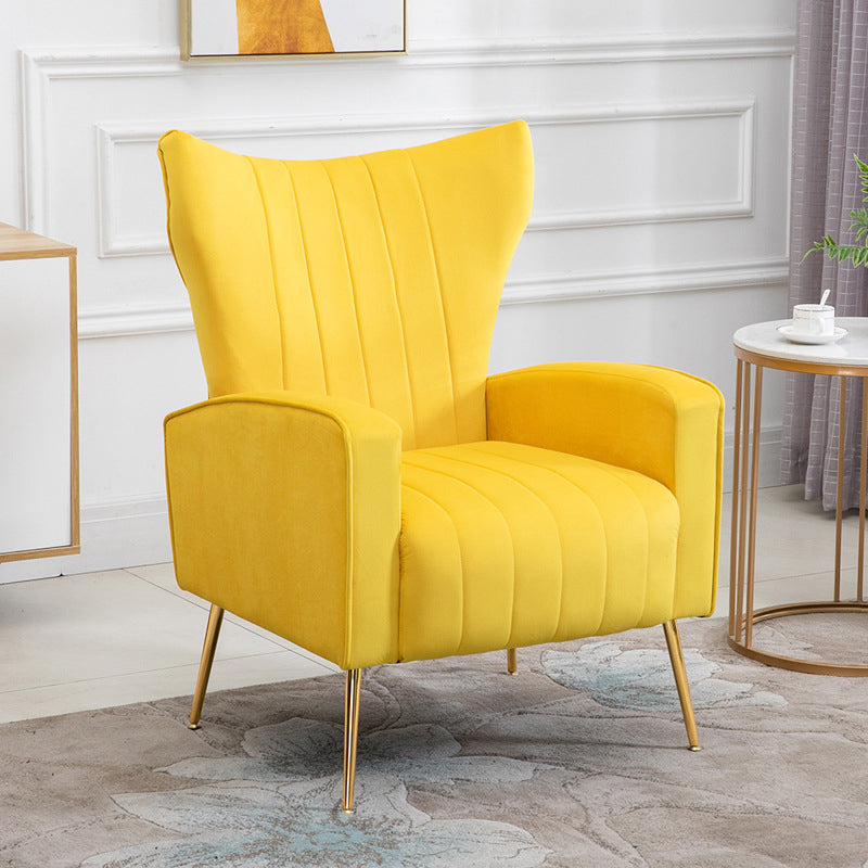 Scandinavian 30"Wide Sewn Pillow Back Square Arm Wingback Chair