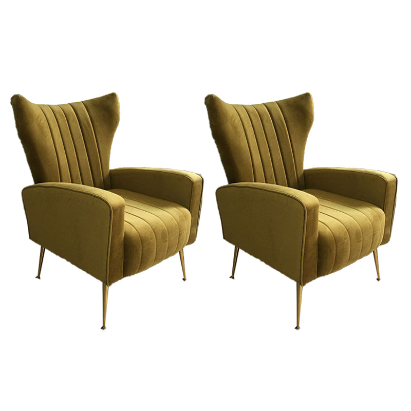 Scandinavian 30"Wide Sewn Pillow Back Square Arm Wingback Chair