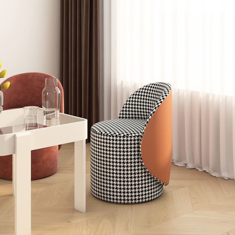 Contemporary 15.7"Wide Accent Chair Fixed Back Armless Sponge Side Chair
