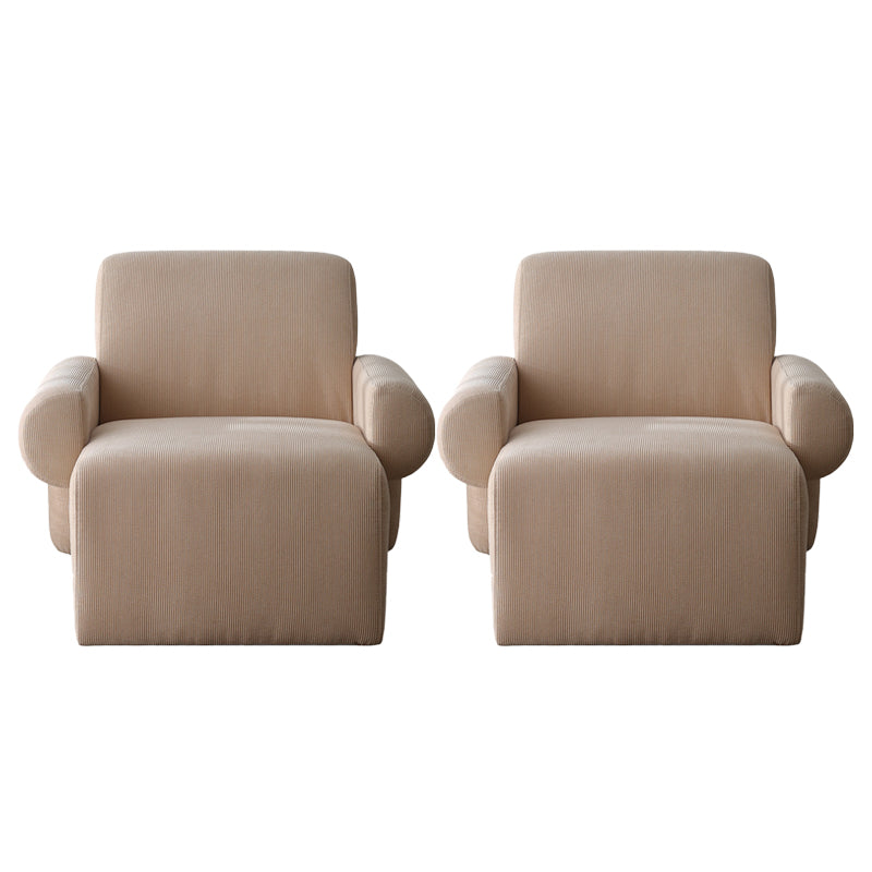 Nordic Style Fabric Armrest Fixed Backrest Abstract Arm Chair