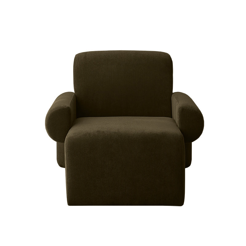 Nordic Style Fabric Armrest Fixed Backrest Abstract Arm Chair