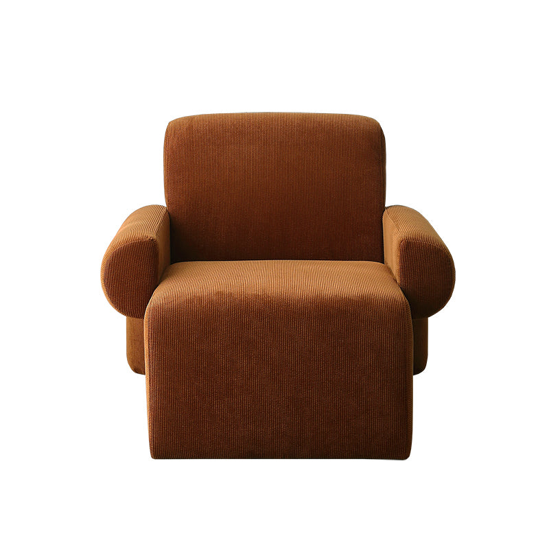 Nordic Style Fabric Armrest Fixed Backrest Abstract Arm Chair