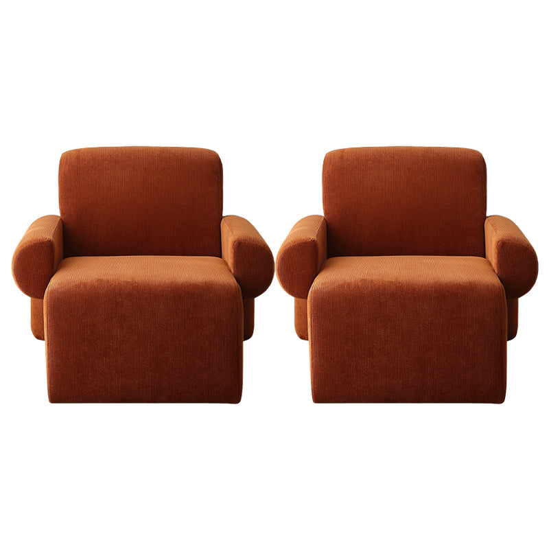 Nordic Style Fabric Armrest Fixed Backrest Abstract Arm Chair