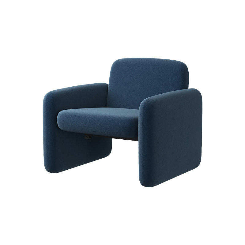 Nordic Style Cloth Handrails Fixed Backrest Square Armrest Sledge Base Arm Chair