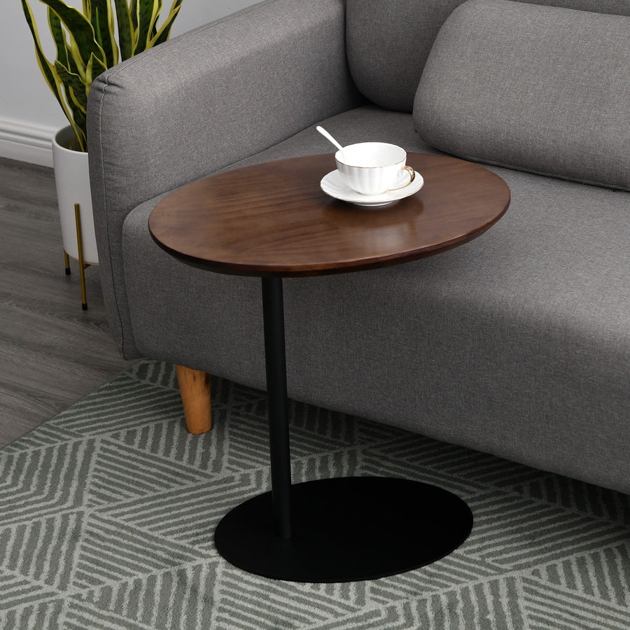 Contemporary Style Side End Table Metal Pedestal Sofa Side Accent Table