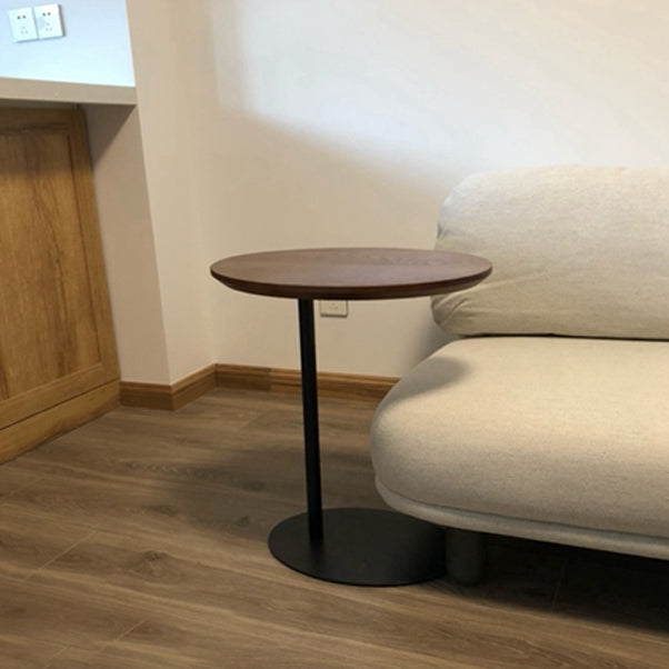 Contemporary Style Side End Table Metal Pedestal Sofa Side Accent Table