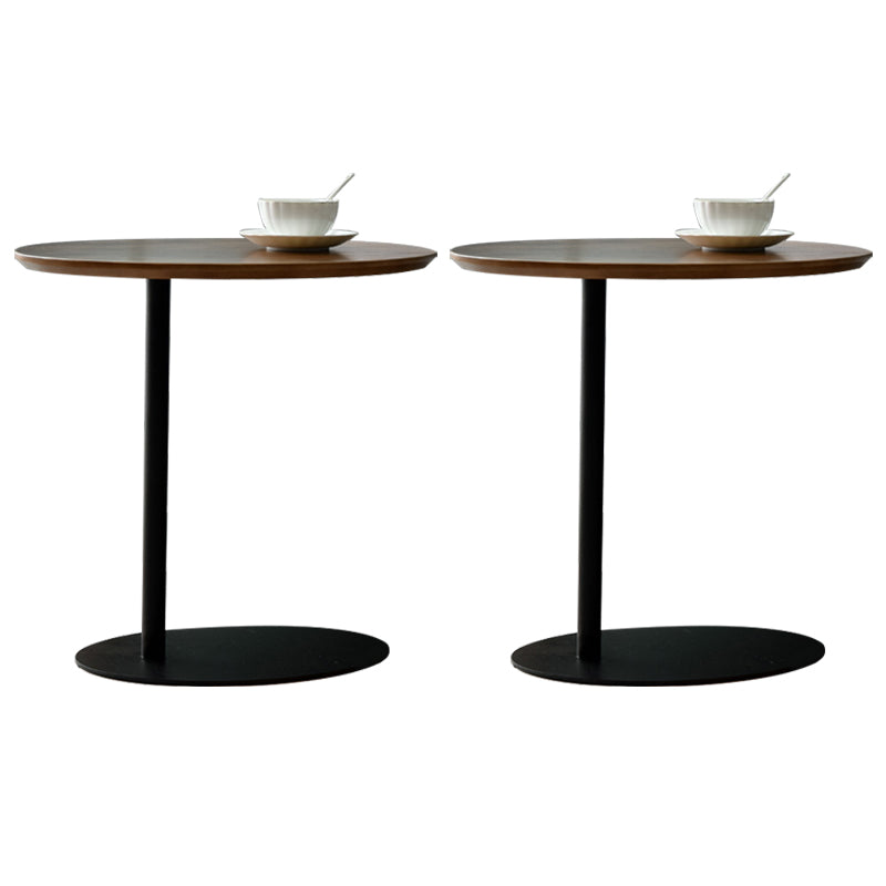 Contemporary Style Side End Table Metal Pedestal Sofa Side Accent Table