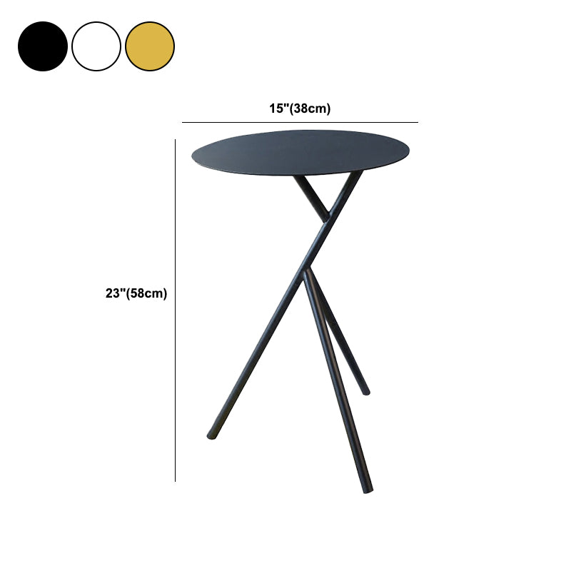 Round 3 Legs Base Design Metal Table Medieval Modern Style Side Table