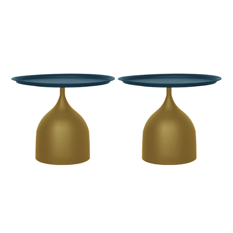 Round Pedestal Base Design Metal Table Medieval Modern Style Side Table