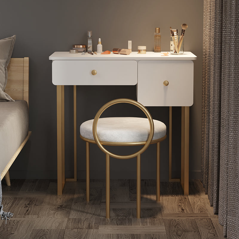 Modern Vanity Makeup Table Set Double Drawers Dressing Table