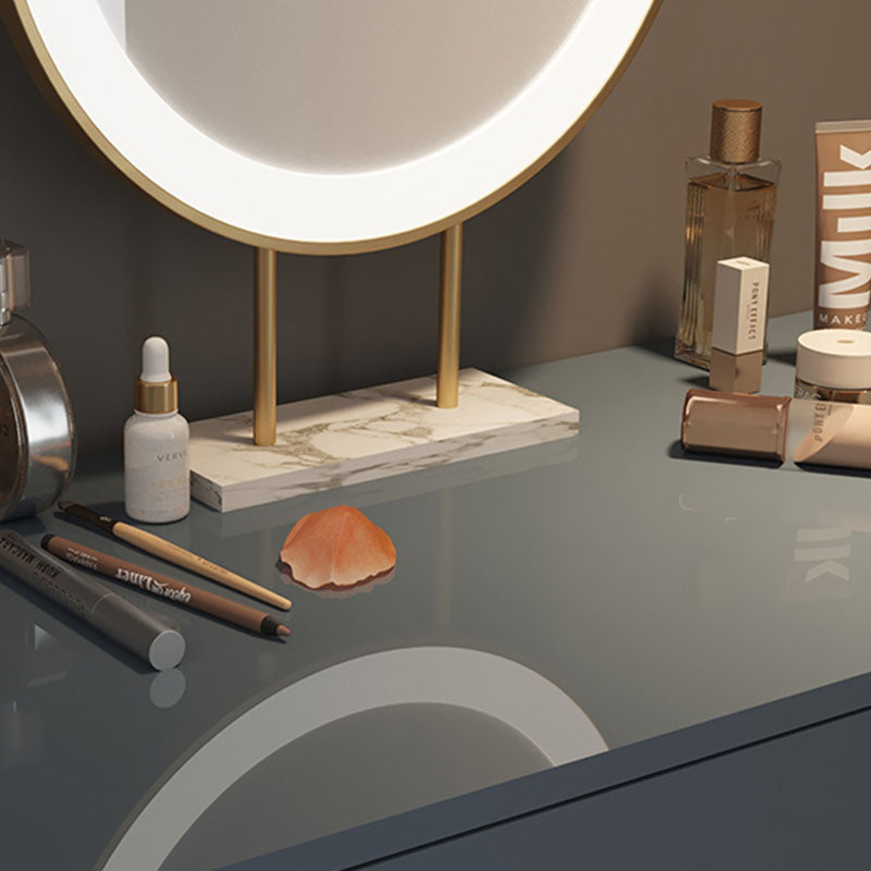 Modern Vanity Makeup Table Set Double Drawers Dressing Table