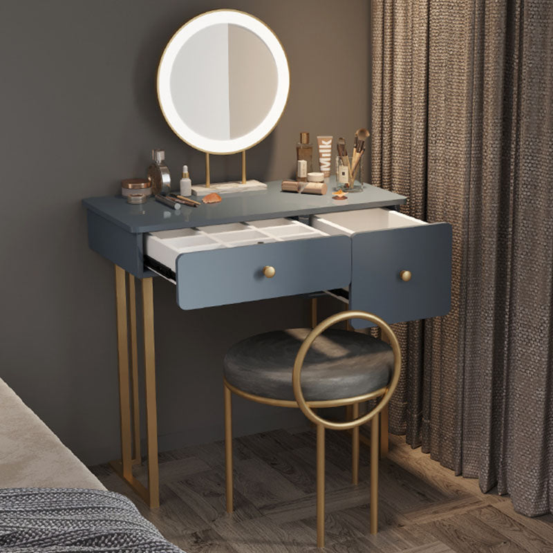 Modern Vanity Makeup Table Set Double Drawers Dressing Table