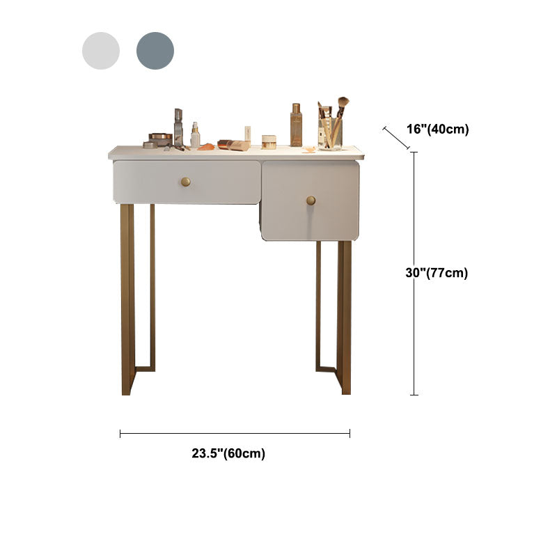 Modern Vanity Makeup Table Set Double Drawers Dressing Table