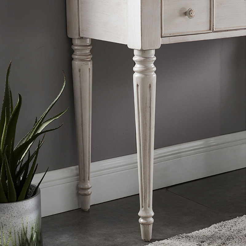 Traditional Vanity Dressing Table Solid Wood 2-Drawer Makeup Vanity Desk