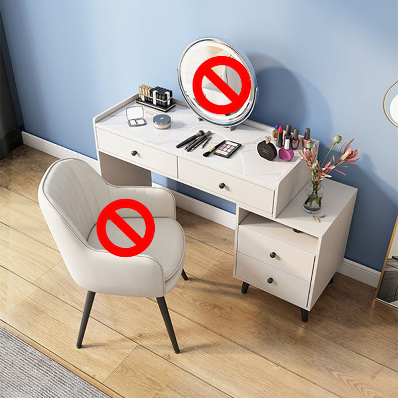 Contemporary Vanity Dressing Table 4 Drawer Wooden Vanity Desk