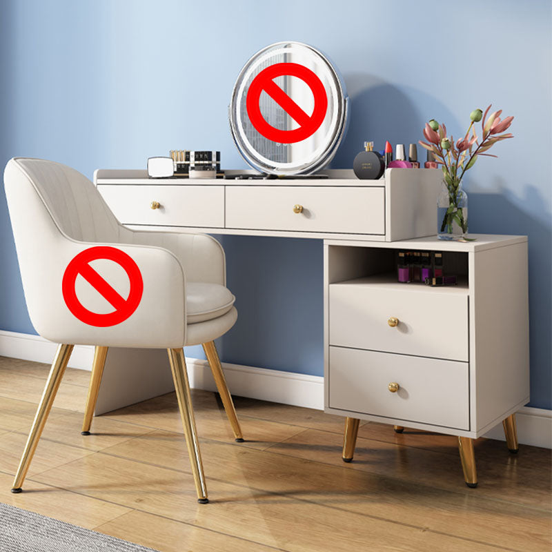 Contemporary Vanity Dressing Table 4 Drawer Wooden Vanity Desk