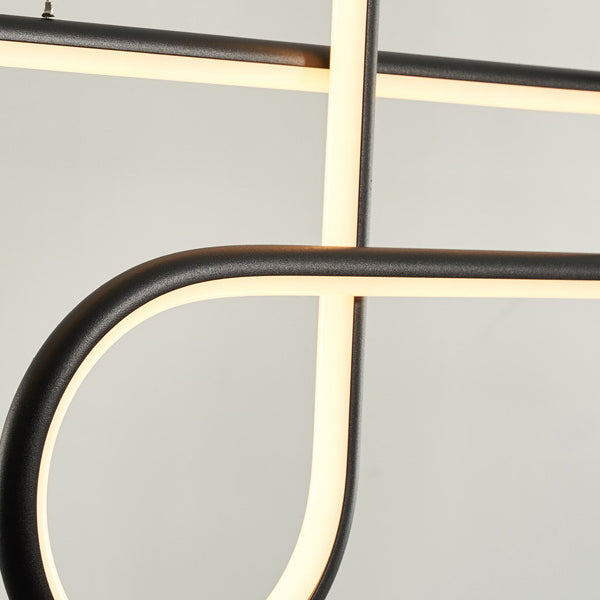 Modern Simplicity LED Island Light Linear 2-Light Pendant Light with Silicone Shade