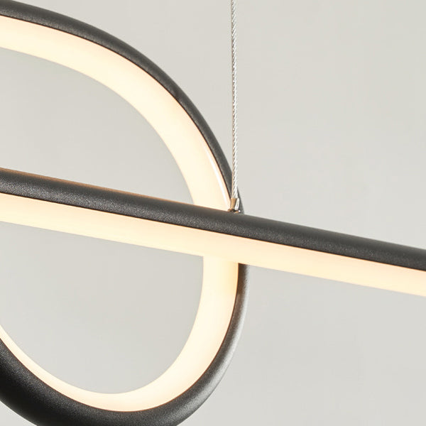 Modern Simplicity LED Island Light Linear 2-Light Pendant Light with Silicone Shade