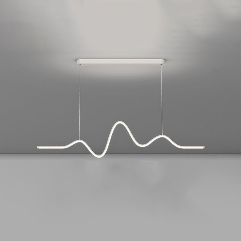 Modern Minimalist Acrylic Island Light Linear 1-Light Hanging Lamp for Dining Room