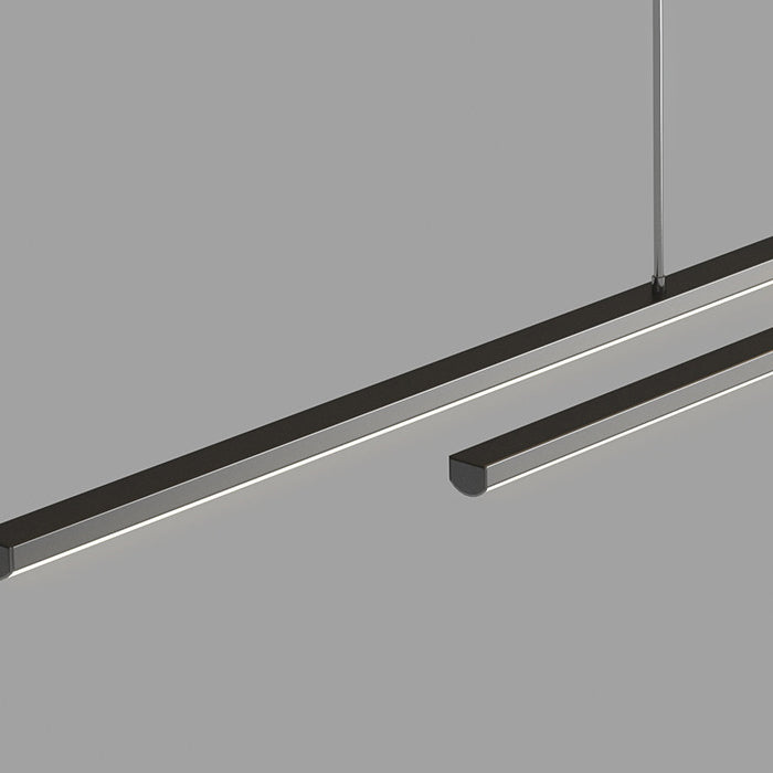 Modern Simplicity LED Island Light Linear 2-Light Hanging Lamp for Dining Room