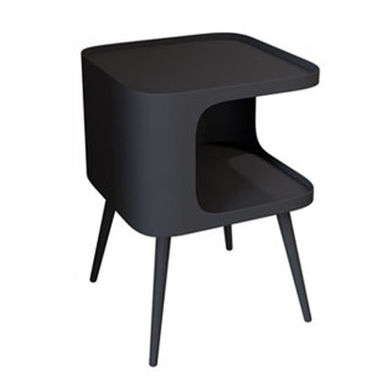 Modern 20 Inch H Bed Nightstand Open Storage Stone Top Legs Included Night Table