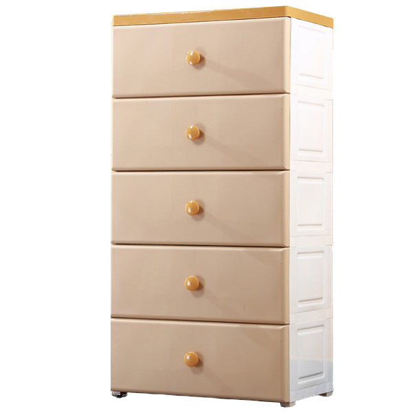 Contemporary Chest 23.6/26-inch Wide Plastic Storage Chest with Drawers for Bedroom