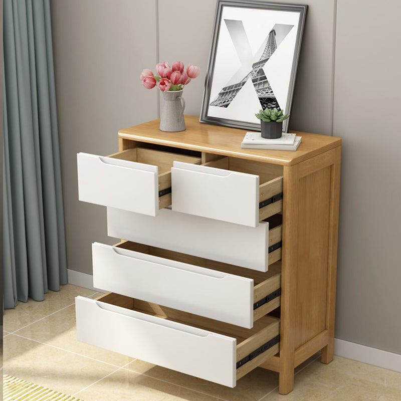 16" W Storage Chest Rubber Wood Storage Chest Dresser with Drawers