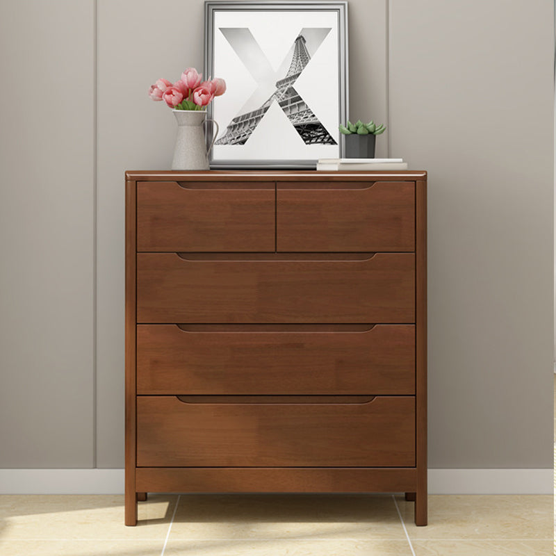 16" W Storage Chest Rubber Wood Storage Chest Dresser with Drawers