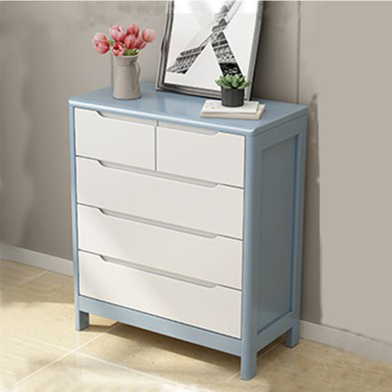 16" W Storage Chest Rubber Wood Storage Chest Dresser with Drawers