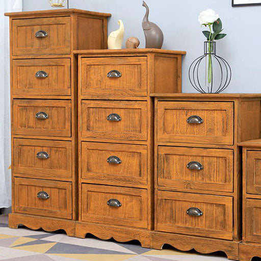 12" W Vintage Vertical Storage Chest Bedroom Solid Wood Lingerie Chest with Drawers