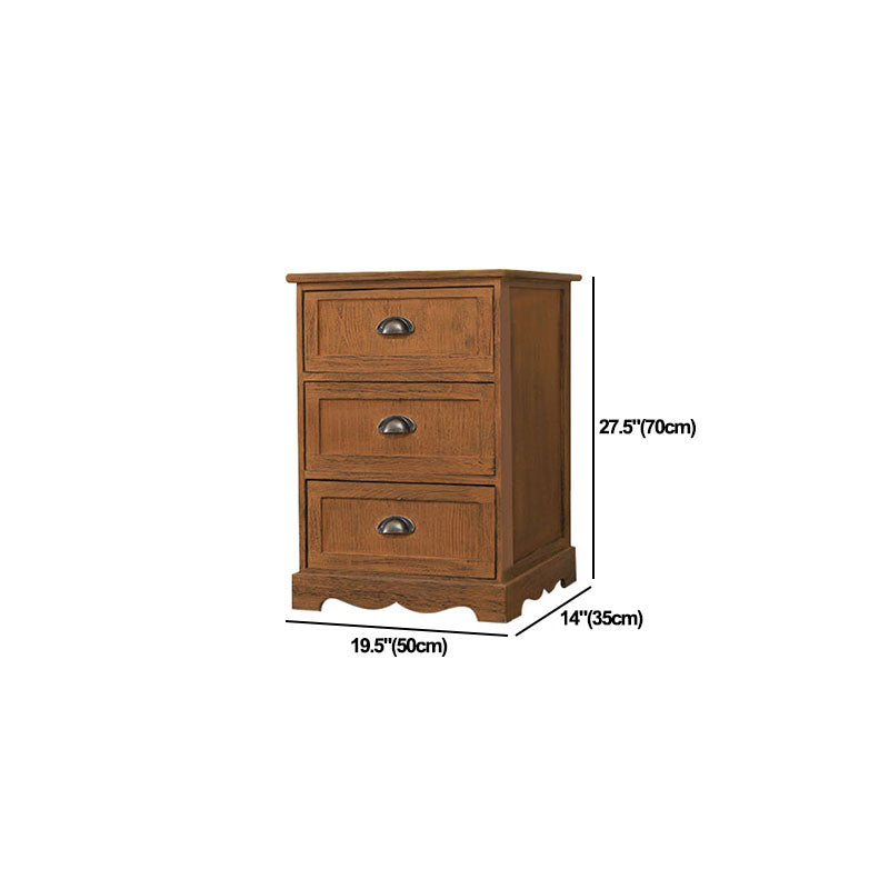 12" W Vintage Vertical Storage Chest Bedroom Solid Wood Lingerie Chest with Drawers