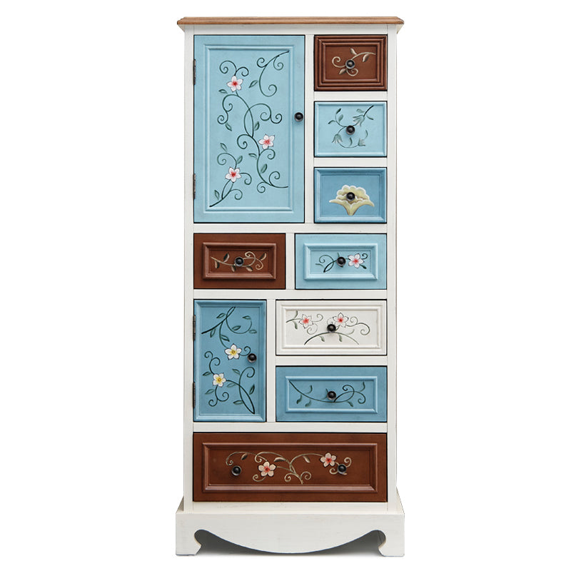 Vintage Storage Chest Bedroom Solid Wood Lingerie Chest with Drawers