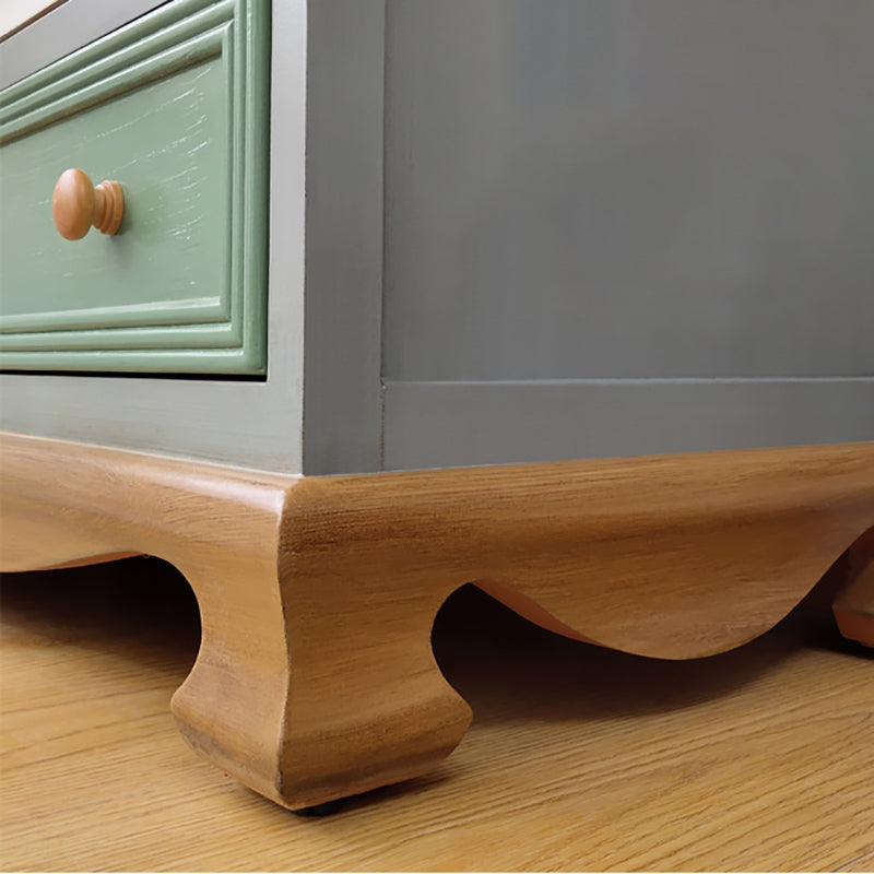 Vintage Storage Chest Bedroom Solid Wood Lingerie Chest with Drawers