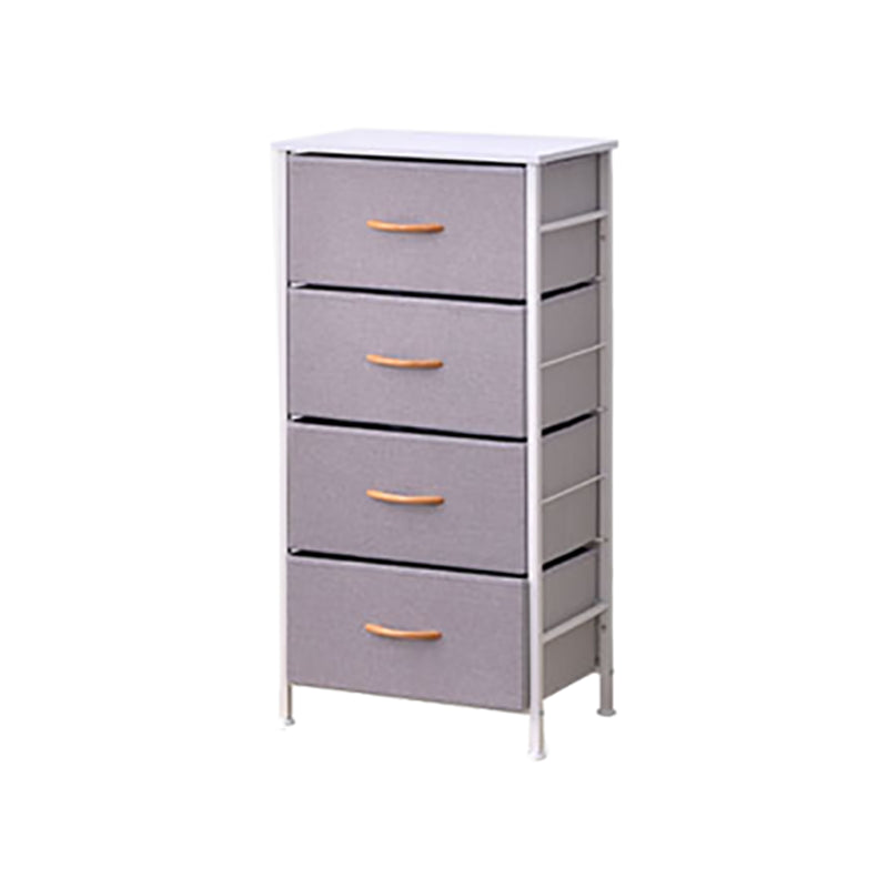 Contemporary Chest Fabric Bins Dresser with Drawers for Home/Office