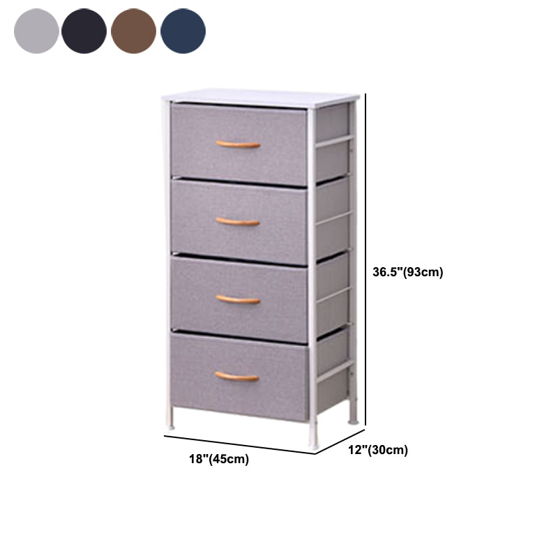 Contemporary Chest Fabric Bins Dresser with Drawers for Home/Office