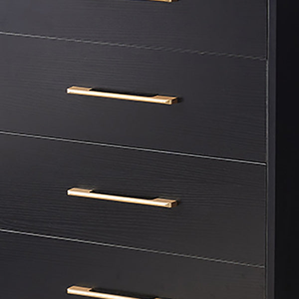 White / Black Storage Chest 16" W Vertical Lingerie Chest for Bedroom