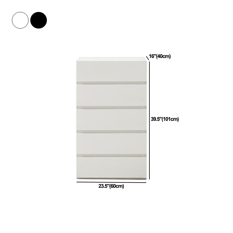 White / Black Storage Chest 16" W Vertical Lingerie Chest for Bedroom