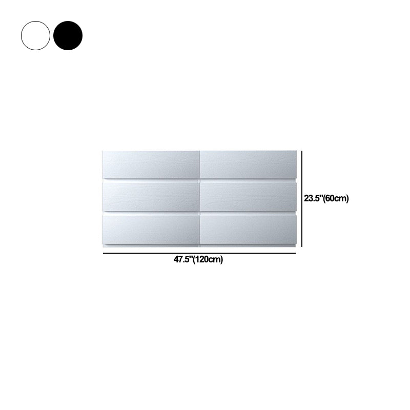 White / Black Storage Chest 16" W Vertical Lingerie Chest for Bedroom