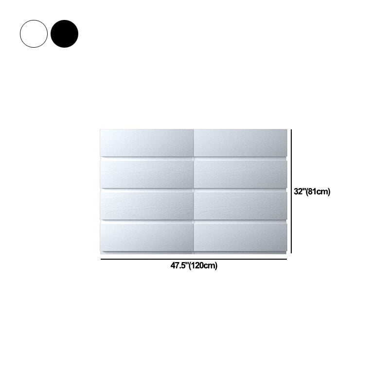 White / Black Storage Chest 16" W Vertical Lingerie Chest for Bedroom