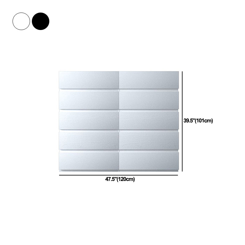 White / Black Storage Chest 16" W Vertical Lingerie Chest for Bedroom