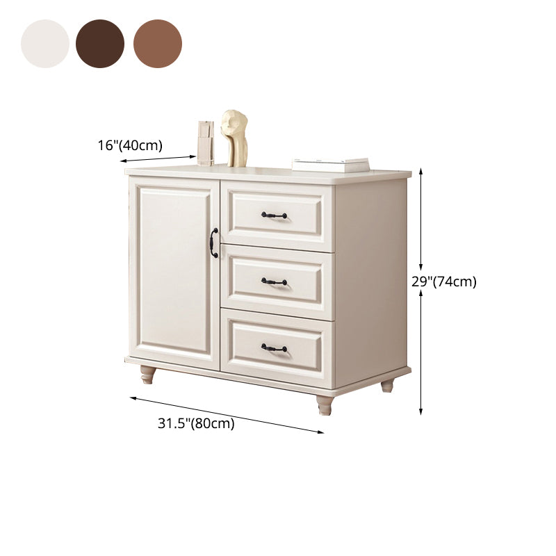 16" W Horizontal Combo Dresser Wooden Storage Chest Dresser with Drawers and Doors