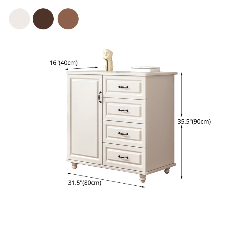 16" W Horizontal Combo Dresser Wooden Storage Chest Dresser with Drawers and Doors