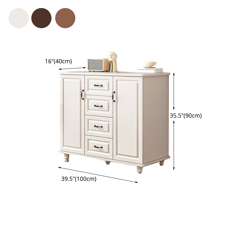 16" W Horizontal Combo Dresser Wooden Storage Chest Dresser with Drawers and Doors