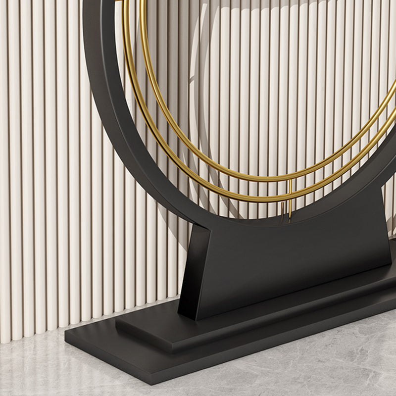 Glam Slate Console Table Half Moon Table 13.81" Stain Resistant Pedestal Sofa Table